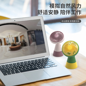 Portable <b>Mini</b> Fan Handheld Usb Rechargeable Foldable 5V DC Motor Button Control For Student Office <b>Desk</b> Use - Product Image 2
