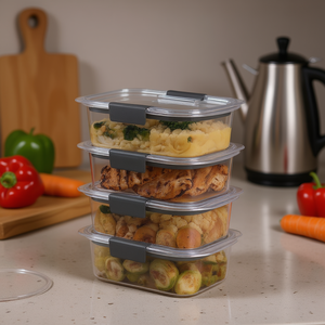 Recipientes para Almacenamiento de Alimentos Db, 3.2 Tazas, Plástico Tritan, Libres de BPA, Apilables, con Tapas con Clip, para Uso en Refrigerador de Cocina - Product Image 2