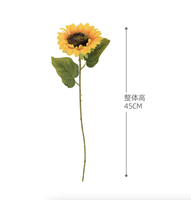 Tiges de fleurs artificielles tournesol en tissu les plus vendues, longues tiges en vrac pour bouquets de mariage, décoration intérieure et accessoires de photographie
