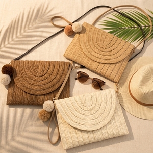 Borse di Paglia Artigianali Personalizzate da Donna, Grandi Borse Estive da Spiaggia all'<span class=keywords><strong>Uncinetto</strong></span>, <span class=keywords><strong>Borsa</strong></span> <span class=keywords><strong>a</strong></span> Spalla, Pochette di Lusso per Donna - Product Image 2