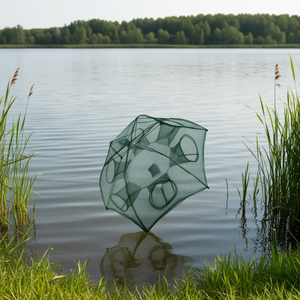 Cjyj Filet de pêche à 6 côtés, portable, automatique, en maille, pour crevettes, vairons, crabes, écrevisses, en polyéthylène - Product Image 2