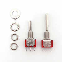 Interrupteur à bascule DPDT miniature Dirui pour télécommande de modèle RC, 12 mm, 24 V/12 V, 6 A, IP18, 30 000 cycles, 5/4 broches, équipement électrique
