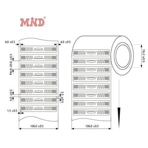 Rfid tag giấy trắng nhãn có thể in UHF tag Nhãn thông Minh Nhãn dán nhãn tag - Product Image 3