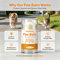 Baume pour pattes Waylemo pour chiens et chats, répare les pattes gercées, apaise les pattes sèches et rugueuses, hydrate, protection contre le sel d'hiver, 40g