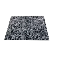 Zebra Chenille Imprimé Moderne Salon Tapis Grand Design Oriental Noir Blanc Tapis pour Usage Domestique Lavable pour Facile