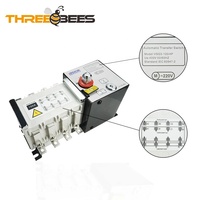 Interrupteur de transfert automatique double alimentation OEM 4P 3P 160A 3 phases, type isolation, disjoncteur de circuit de qualité PC 380V ATS 100A 80A 60A