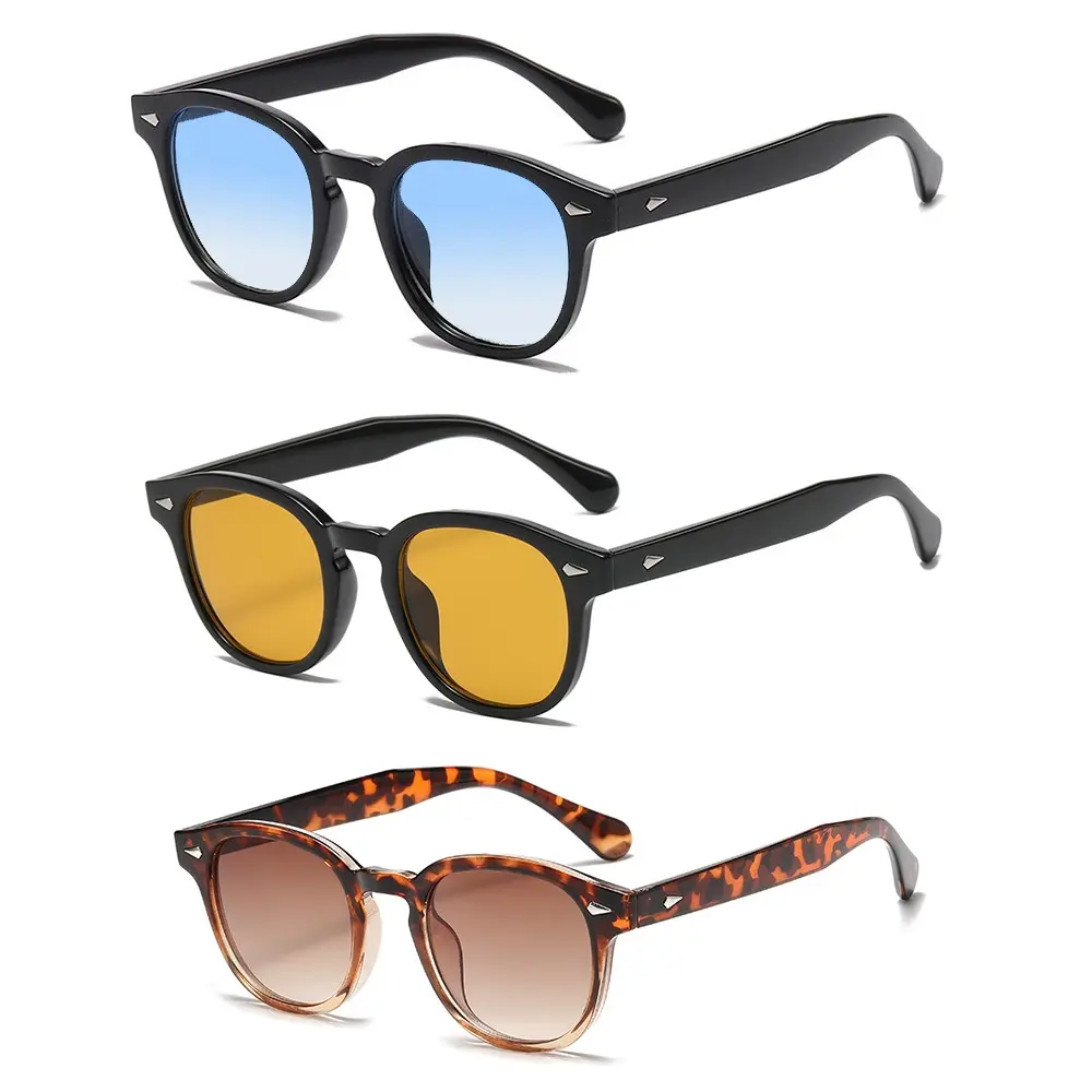 All'ingrosso occhiali da sole da guida blu quadrati con lenti colorate alla moda Casual occhiali da sole da donna