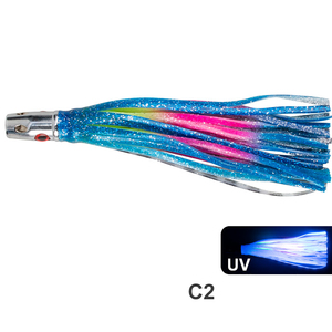 Leurre de pêche à la traîne en forme de pieuvre à tête en cuivre de 6,5 pouces, 55g, 7 couleurs au choix, yeux 3D, emballage PVC séparé, pour la pêche au marlin en eau salée et la pêche au gros gibier - Product Image 5