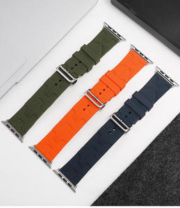 สายนาฬิกาซิลิโคนขายส่งจากโรงงานสำหรับ Apple Watch S11 10 46 มม. 42 มม. Ultra 49 มม. SE 44 มม. พร้อมหัวเข็มขัดสแตนเลส - Product Image 6