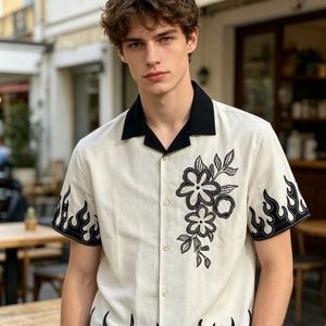 เสื้อเชิ้ตผู้ชายผ้าฝ้ายติดกระดุม เสื้อเชิ้ตสไตล์อาหรับลำลอง เสื้อเชิ้ตผู้ชายผ้าฝ้ายผสมคุณภาพสูง - Product Image 5