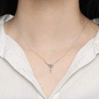 Collier chaîne de clavicule en argent pur pour femmes, édition han, joker, S925, article irrégulier