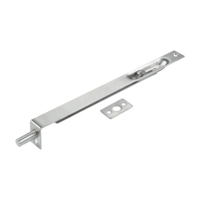 Kunci Pintu Geser Tombol Tekan 6INCI Tersembunyi untuk Pintu Kayu, Bahan Stainless Steel SUS304, Finishing Satin Nickel
