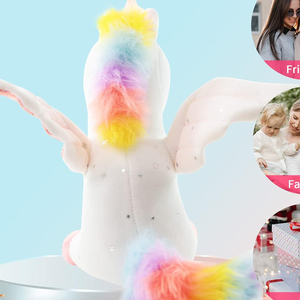 Unicorno peluche simpatico regalo per ragazze 3-8 anni ali morbide unicorno decorazioni per bambini bambini peluche <span class=keywords><strong>personaggi</strong></span> dei cartoni animati - Product Image 2