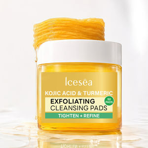 Fabricant en gros OEM/ODM – Lingettes apaisantes et hydratantes à l'extrait de curcuma et à l'acide kojique pour femmes – Tous types de peau – Éclaircissent et exfolient - Product Image 1