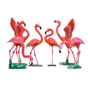 Tốt nhất Bán vườn trang trí nội thất sợi thủy tinh nhựa bird Flamingo điêu khắc