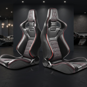 First Quality OEM SSCUS Euro 621 PU Reclinable Racing Seats with Pattern <b>Sewing</b> and Premium PU Leather Finishing - Product Image 1