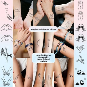 Pegatinas de <span class=keywords><strong>Tatuajes</strong></span> Realistas con Diseños Herbales, Resistentes al Agua, de Larga Duración, Personalizables con Logotipo, Sensación Premium - Product Image 1