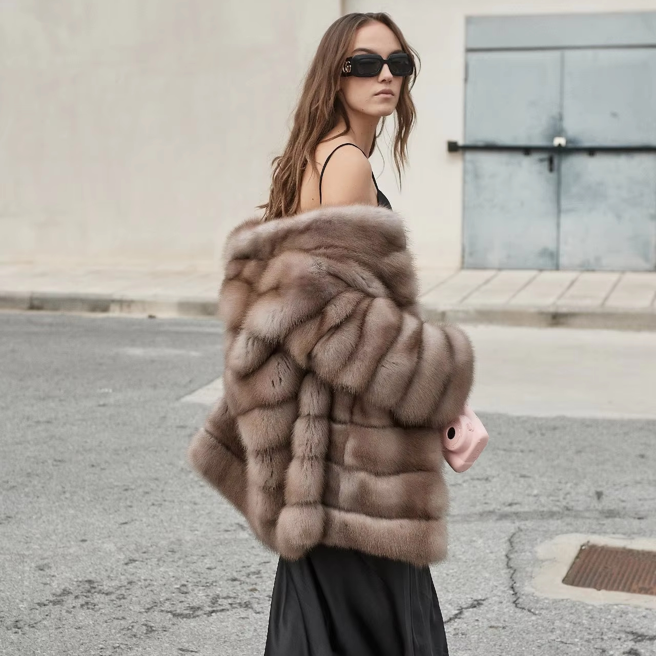 Oversized Vintage Sable Coat L/XL RARE German Sable Fitch Fur