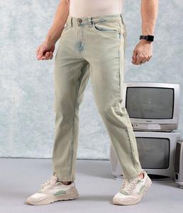 Jeans slim fit uni extensible pour homme, pantalon en denim élégant et confortable pour tous les jours, bureau, décontracté, voyage, extérieur, mode de rue - Product Image 1