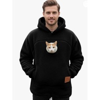 Sweat-shirt à capuche pour animaux de compagnie avec poche avant, en polaire, pour chat, unisexe, ample, chaud, pour petit chien