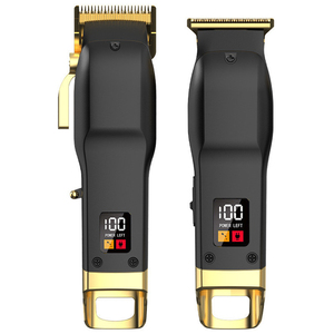 เครื่องตัดผมไฟฟ้าแบบมืออาชีพ ยี่ห้อ Custom Brand พร้อมจอ LCD สำหรับช่างตัดผมชาย แบบชาร์จได้ - Product Image 1