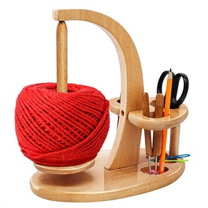 Soporte Redondo de Madera Ecológico y Portátil para Hilos, con Doble Eje, para Tejer y Hacer Ganchillo - Product Image 6