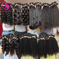 Barato natural cutícula alineada Remy visón brasileño peruano virgen crudo indio proveedor de cabello humano paquetes de tejido