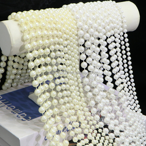 6-10mm ABS Kreisförmige Verbundene Perlen DIY Hochzeit Plastik Doppelstrang-Kette Großpackung Zertifiziertes Schmuckzubehör - Product Image 1