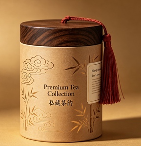 Custom Printed Biodegradable Paper <b>Tea</b> <b>Canister</b>, Premium Cardboard Tube Packaging for Loose <b>Tea</b> and <b>Tea</b> Bags - Product Image 3