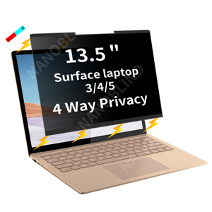 Microsoft 3/4/5 13.5 inch bề mặt máy tính xách tay chống nhìn trộm phim có thể tháo rời từ tính 360 độ Bộ lọc riêng tư bảo vệ màn hình - Product Image 1