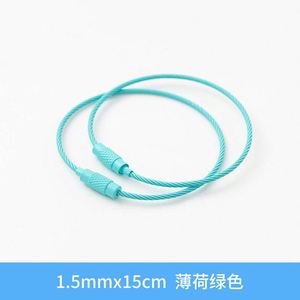 Porte-clés en câble d'acier inoxydable à verrouillage par vis, avec boucles de maintien, pour camping en extérieur, outil de suspension et attache de bagage - Product Image 6