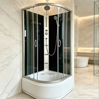 Cabine de douche complète Twowinco à hauteur réglable, quadrant, CE, hôtel, montage facile