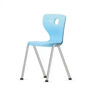 Modern Student Chairs With Electroplated Materials That Save Space And Can Be Stacked