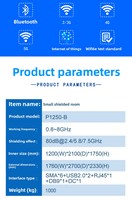 Cámara/Compartimiento de Blindaje RF Manual de 1200 (Ancho) * 2100 (Profundidad) * 1750 (Alto) mm, 0.8-8 GHz, Instrumento de Prueba de Fábrica OEM para EMI WiFi6E 5G GSM Móvil