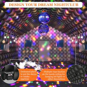 Carpa Inflable Comercial para Eventos, Negra, de PVC, Portátil, para Fiestas en el Patio Trasero, Discoteca Inflable con Luces LED, Cubo Inflable para Discoteca - Product Image 3