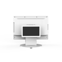 Support pour tablette PC à double écran Support de bureau à rotation métallique pour comptoir de caisse et restaurant Support pour tablette double