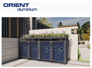 ถังขยะโลหะ240L มีฝาปิดแบบเปิดได้<span class=keywords><strong>3</strong></span>ชุดฝาปิดกล่องถังขยะอะลูมิเนียมสำหรับสวน - Product Image 5