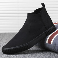 Chaussures plates en toile montantes pour hommes 2025, tendance, décontractées, sportives, 5 couleurs, doublure en coton tendance, caoutchouc léger, été automne