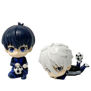 Figuras de PVC Chibi del Anime Blue Lock, Isagi Yoichi y <span class=keywords><strong>Nagi</strong></span> <span class=keywords><strong>Seishiro</strong></span> en Poses Sentadas, Modelo de Juguete Coleccionable - Product Image 2