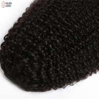 Extension capillaire Afro brésilienne, Remy, cheveux humains crépus bouclés, cordon de serrage, queue de cheval