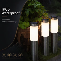 Lampes solaires d'extérieur LED étanches IP65 en acier inoxydable, lampadaires décoratifs, lampes solaires de jardin, éclairage de chemin