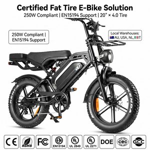 Bicicleta Eléctrica QMHEEL V20 Pro con Llantas Anchas, Bici Elettrica, Fat Bike Elettrica, Almacén en Italia, Proveedor de Fábrica al por Mayor, en Stock - Product Image 1