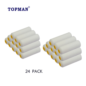 Mini cubierta de <span class=keywords><strong>rodillo</strong></span> de pintura de esponja de espuma de 24 piezas, 4 pulgadas, diseño DIY/industrial sin cubierta <span class=keywords><strong>para</strong></span> muebles de pared y puertas, etc. - Product Image 3