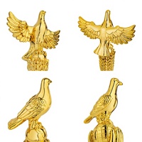 Trophée en résine Peace Bird Awards pour concours scolaires et de danse, plaqué or, durable, poli, style sportif, avec logo personnalisé, coffret cadeau