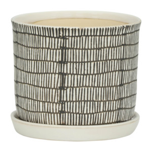 Set di Vasi in Ceramica Moderni per Piante da Interno ed Esterno, Decorazione per Piante Grasse e da Appartamento con Sottovasi - Product Image 3