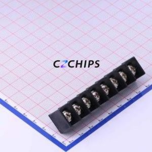 WJ45C-B-9.5-8P Barrier Terminal Block Through hole Component (THT),P=9.5mm Connector Two Sides 9.5mm 1x8P Straight Pin - Product Image 1