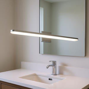 Luminaire de miroir de salle de bain moderne à LED de 32 pouces, chromé, lumière blanche du jour, montage en surface - Product Image 2