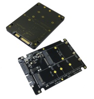 Boîte de transfert M.2 NGFF vers SATA 3, avec adaptateur pour disque dur 2 en 1