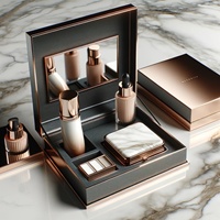 Boîte cadeau personnalisée de luxe en carton rigide pour ensemble de soins de la peau avec séparateurs et fermeture magnétique pour trousse de maquillage Emballage pour la Saint-Valentin