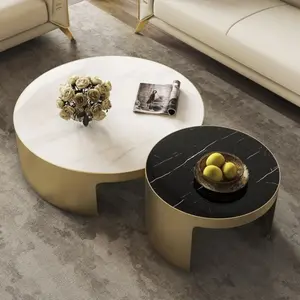 Nordic Design Luxury Coffee Tables Modern Living Room Table Set Marble Top Center Side Table For Hotel Home Use